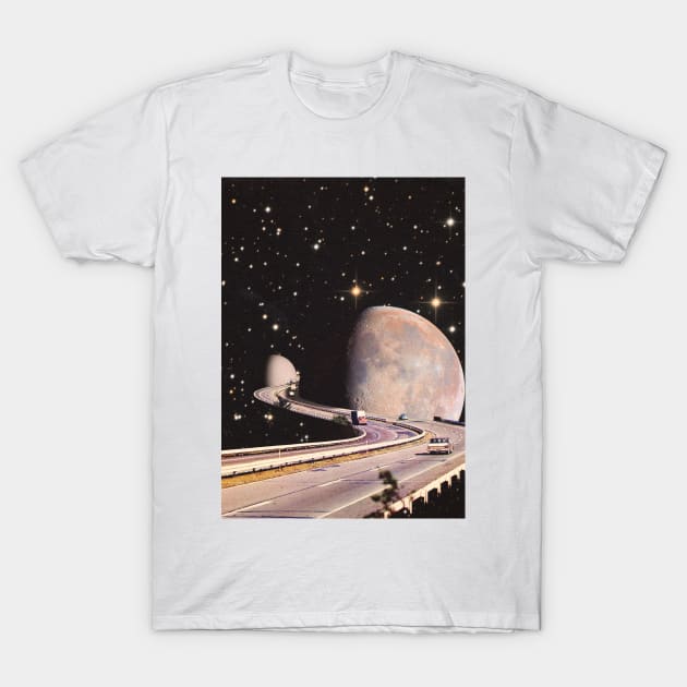 Highway to the Moon T-Shirt by linearcollages